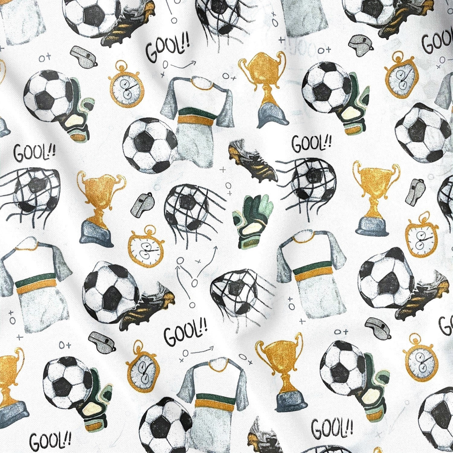 Cotton Fabric - Football