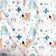 Cotton Fabric - Forest Animals on White