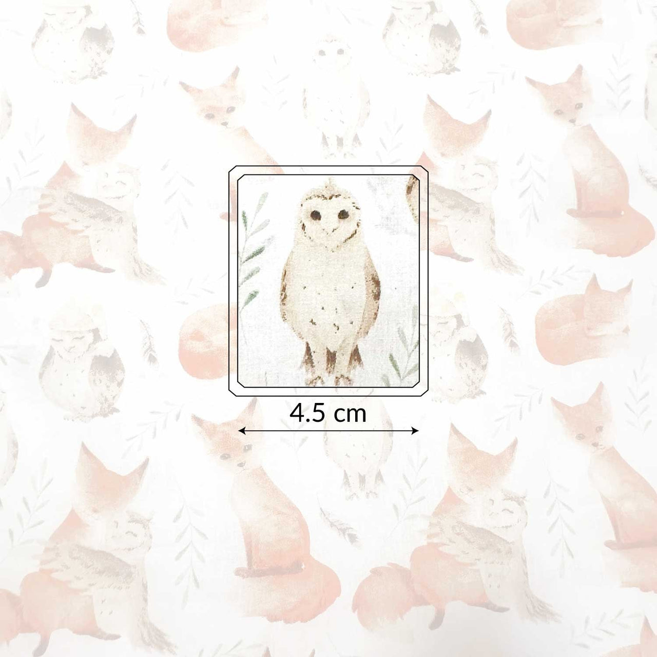 Cotton Fabric - Fox and Owl