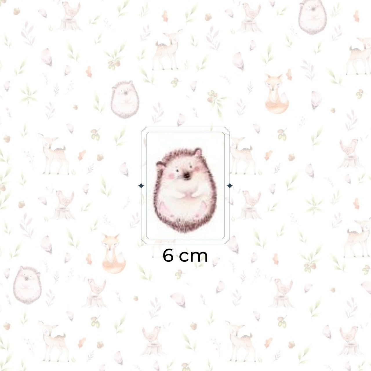 Cotton Fabric - Hedgehogs and Meadow