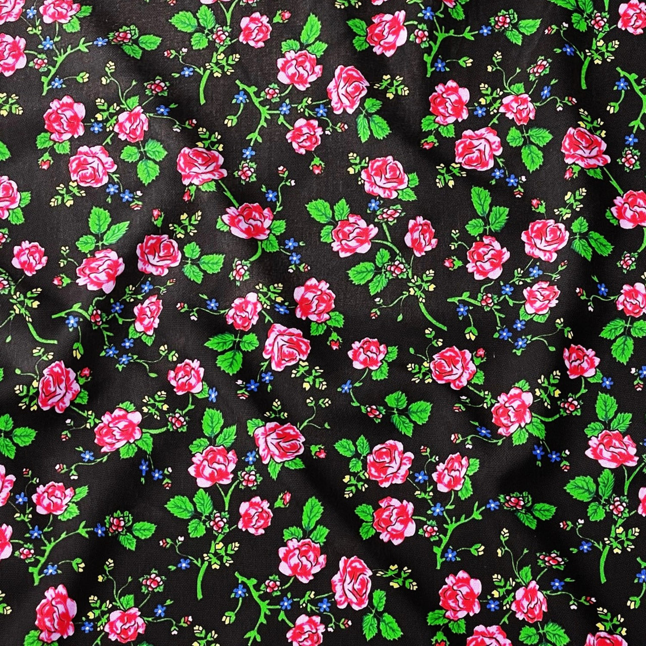 Cotton Fabric - Highland Flowers Black II