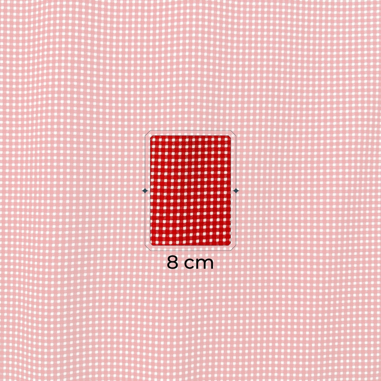 Cotton Fabric - Houndstooth Red