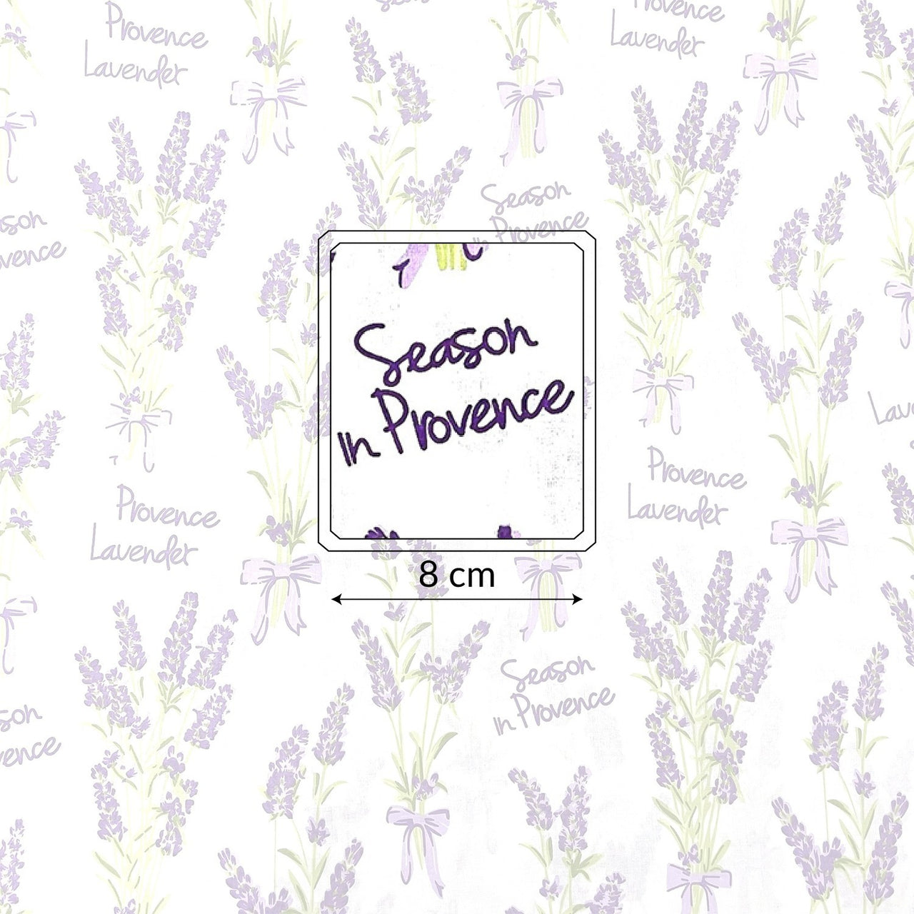 Cotton Fabric - Lavender Flowers on White