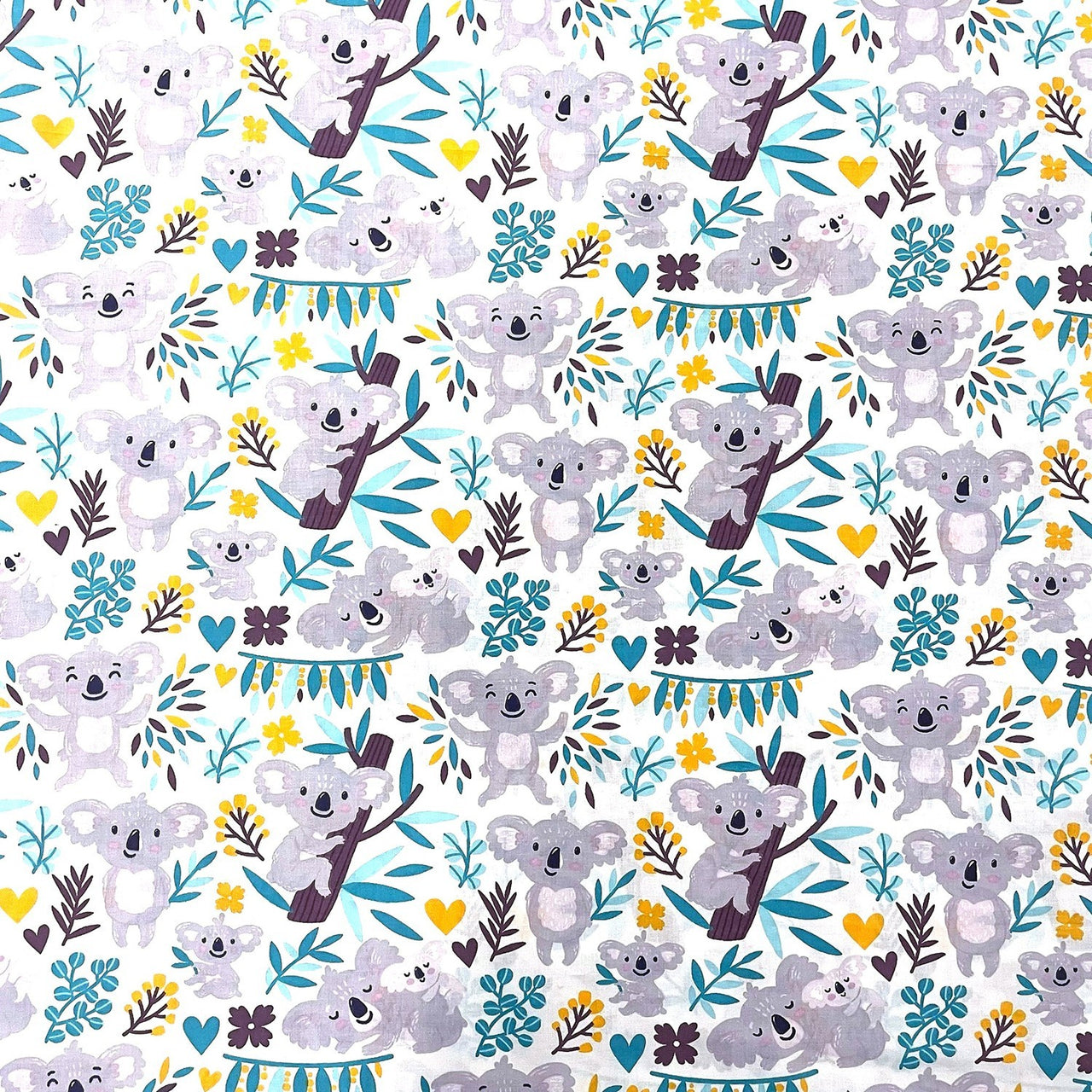 Cotton Fabric - Pastel Koalas