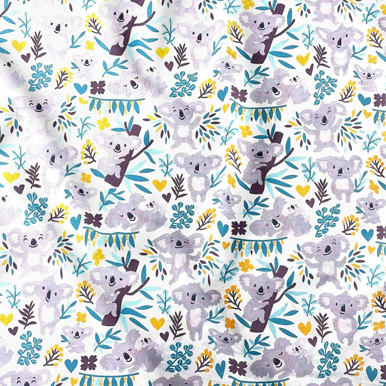 Cotton Fabric - Pastel Koalas