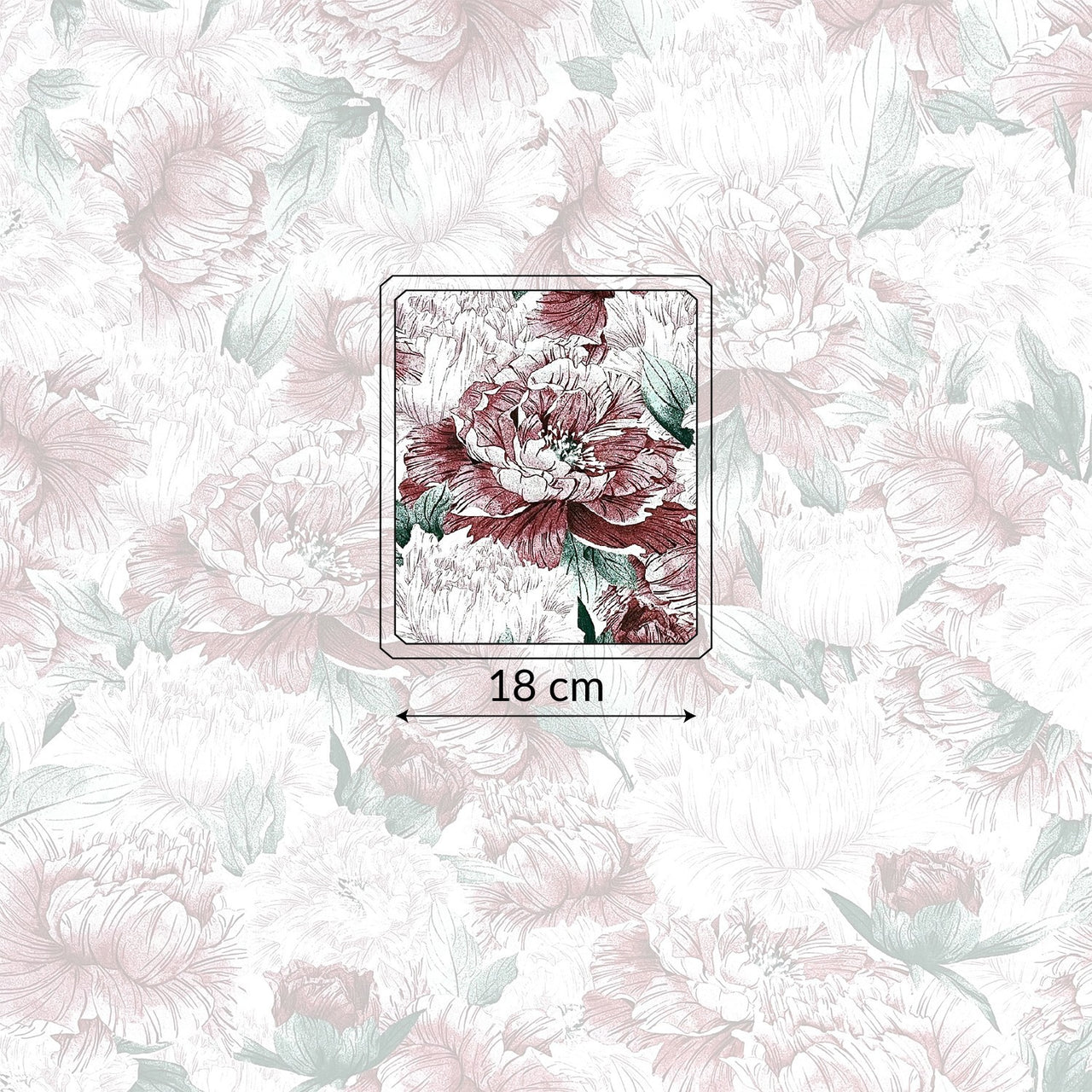 Cotton Fabric - Peony Maroon