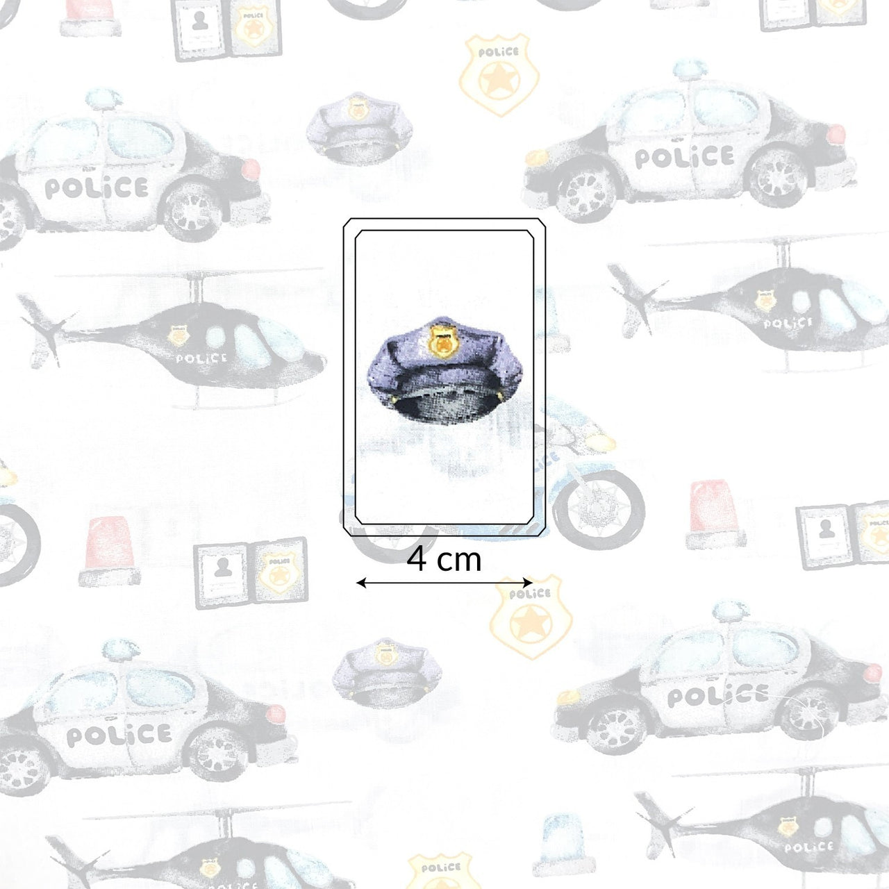 Cotton Fabric - Police