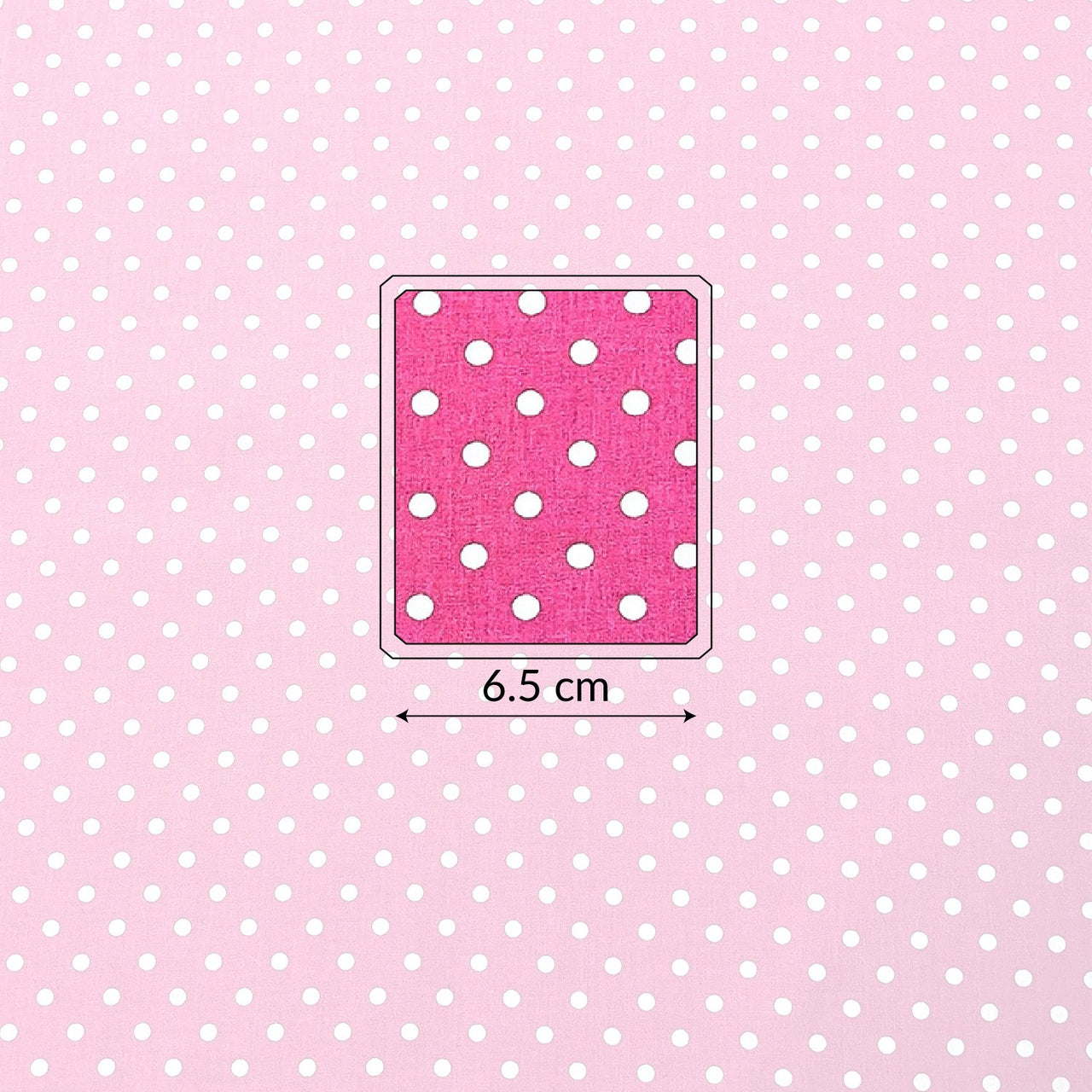Cotton Fabric - Raspberry Dots 7 mm