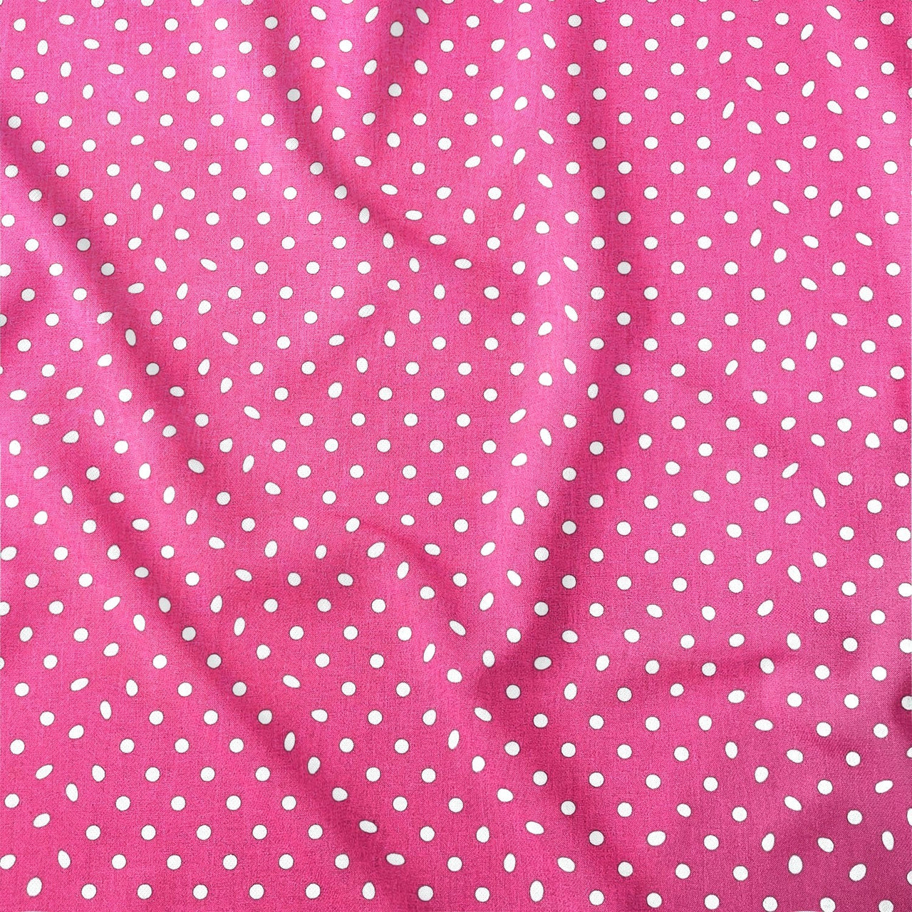 Cotton Fabric - Raspberry Dots 7 mm