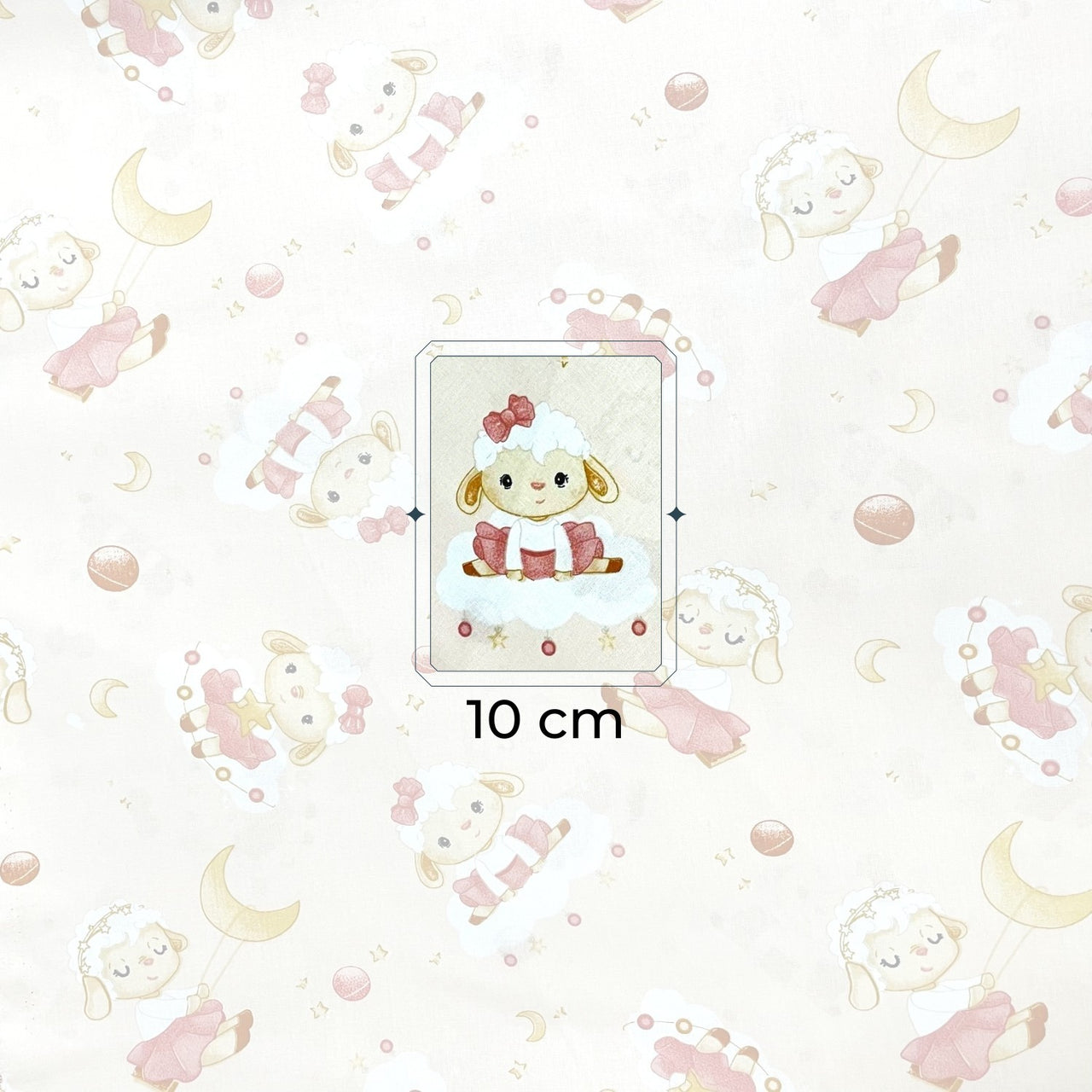 Cotton Fabric - Sheep and Clouds