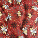 Cotton Fabric - Winter composition on red background