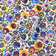 Cotton Fabric - Łowicz Folklore Pattern White
