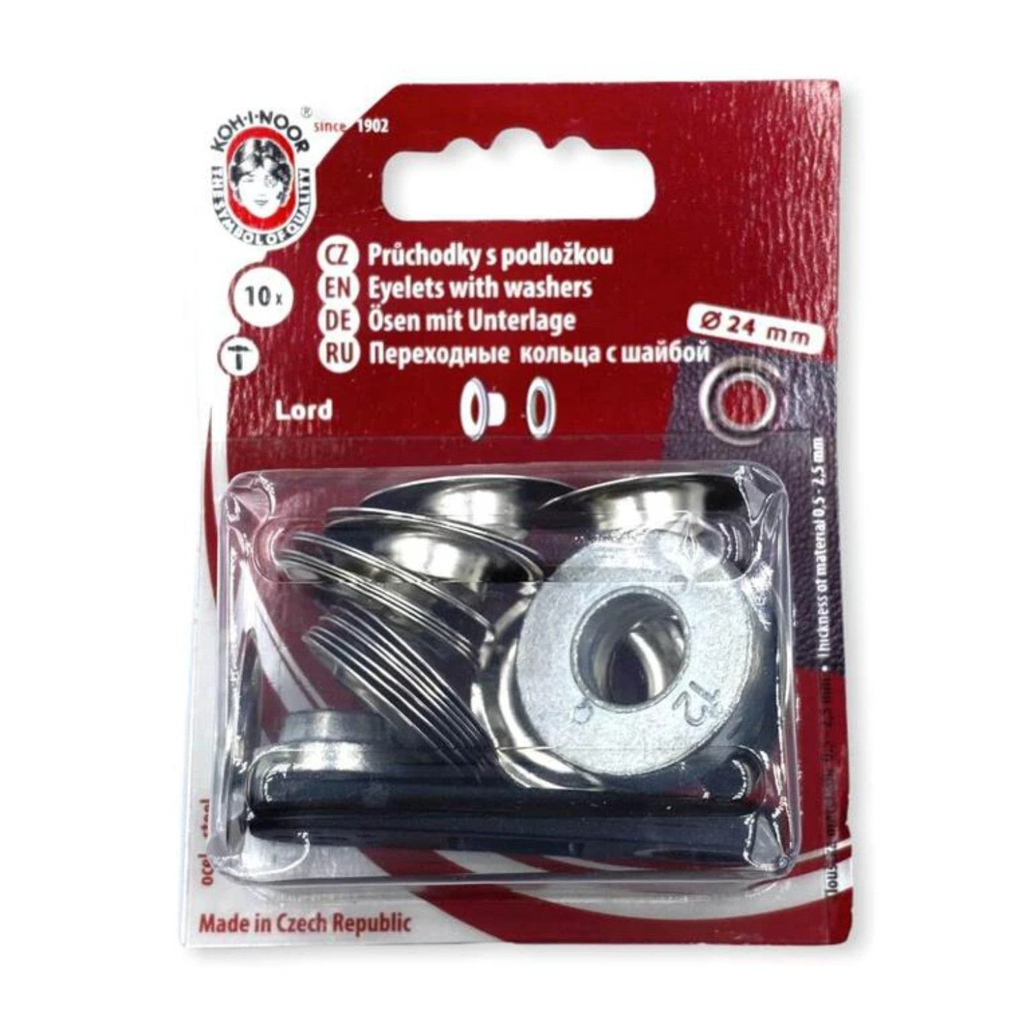 Eyelets with washers - nickel-plated