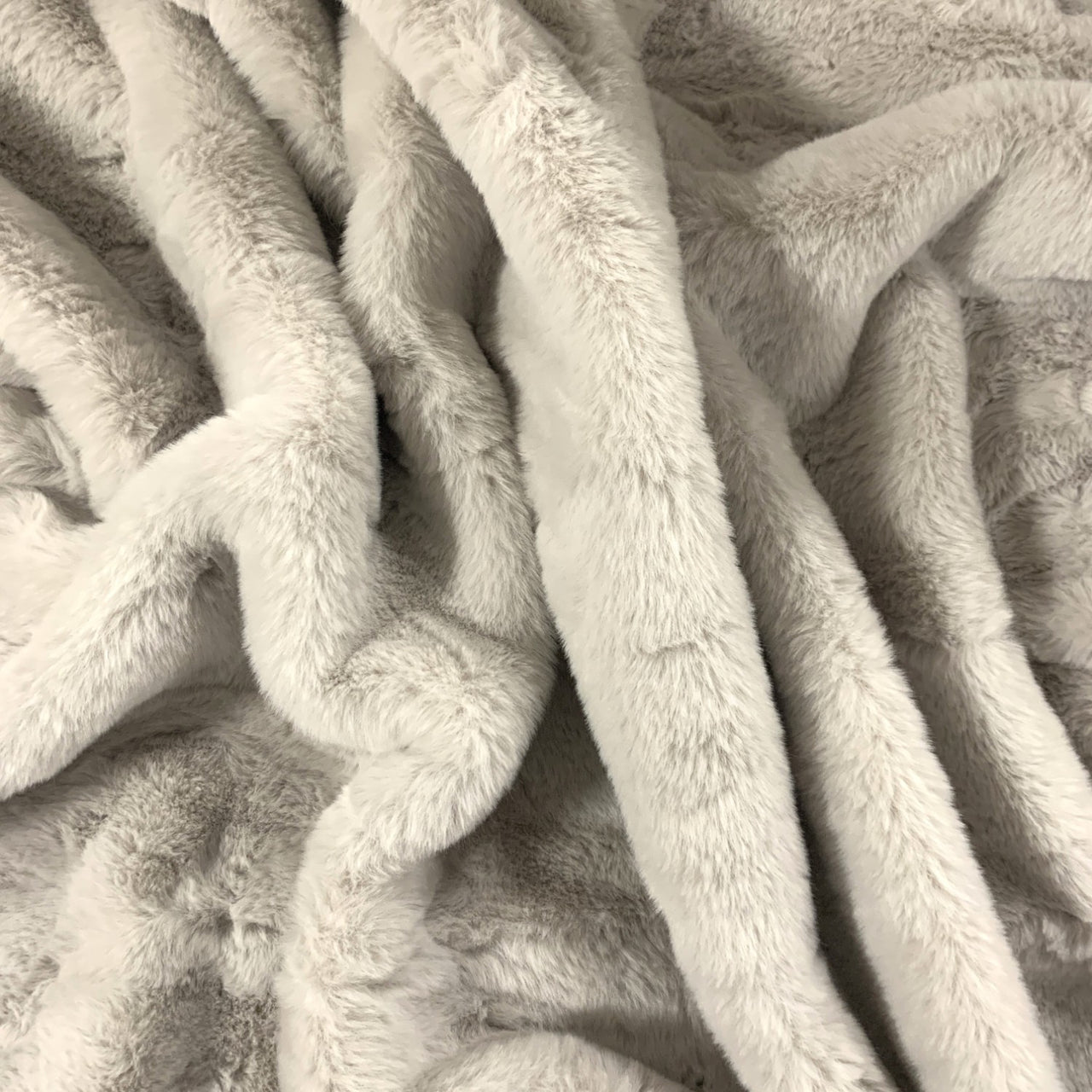 Knitted Bunny Fur Fabric - Taupe
