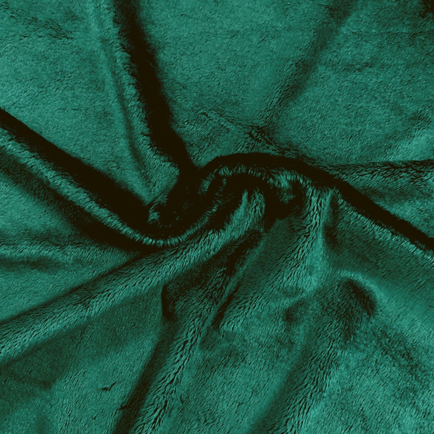 Knitted Fur Fabric - Bottle Green