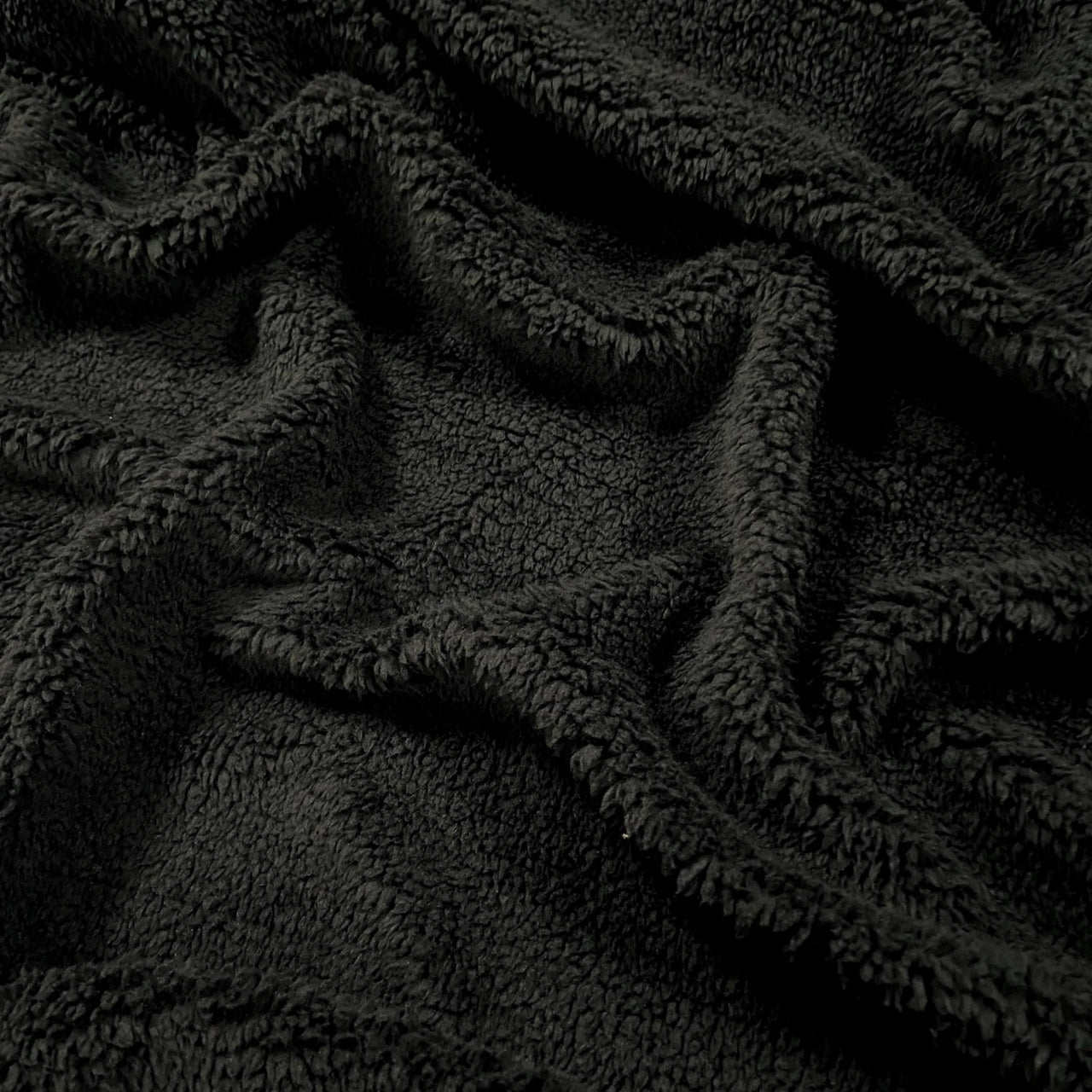 Knitted Lamb Fabric - Black