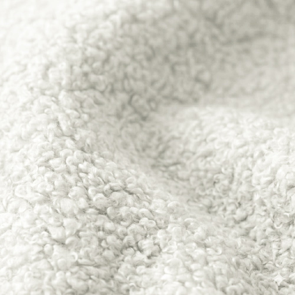 Upholstery Fabric TEDDY Soft BOUCLÉ – White