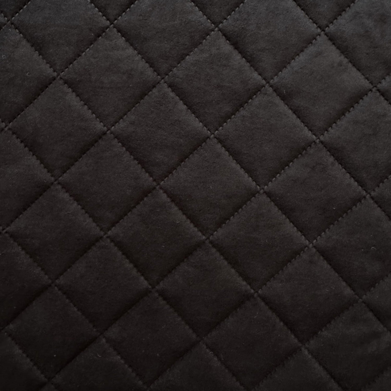 Upholstery Fabric Quilted Microfiber Diamond 5x5 - Black