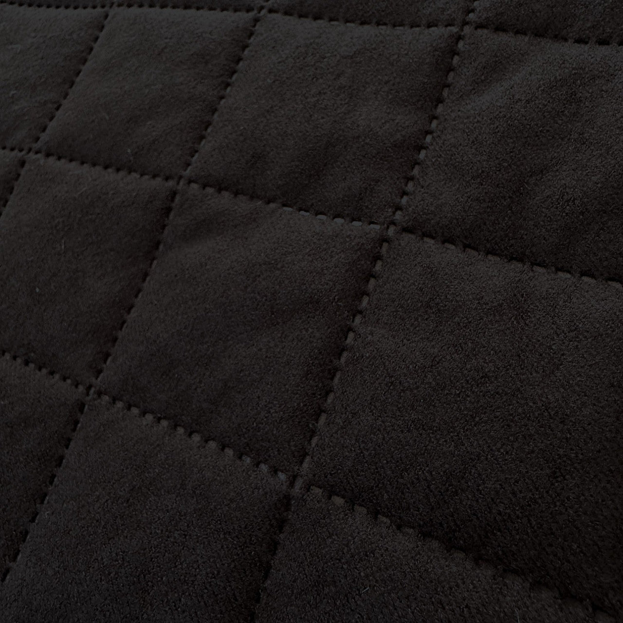 Upholstery Fabric Quilted Microfiber Diamond 5x5 - Black