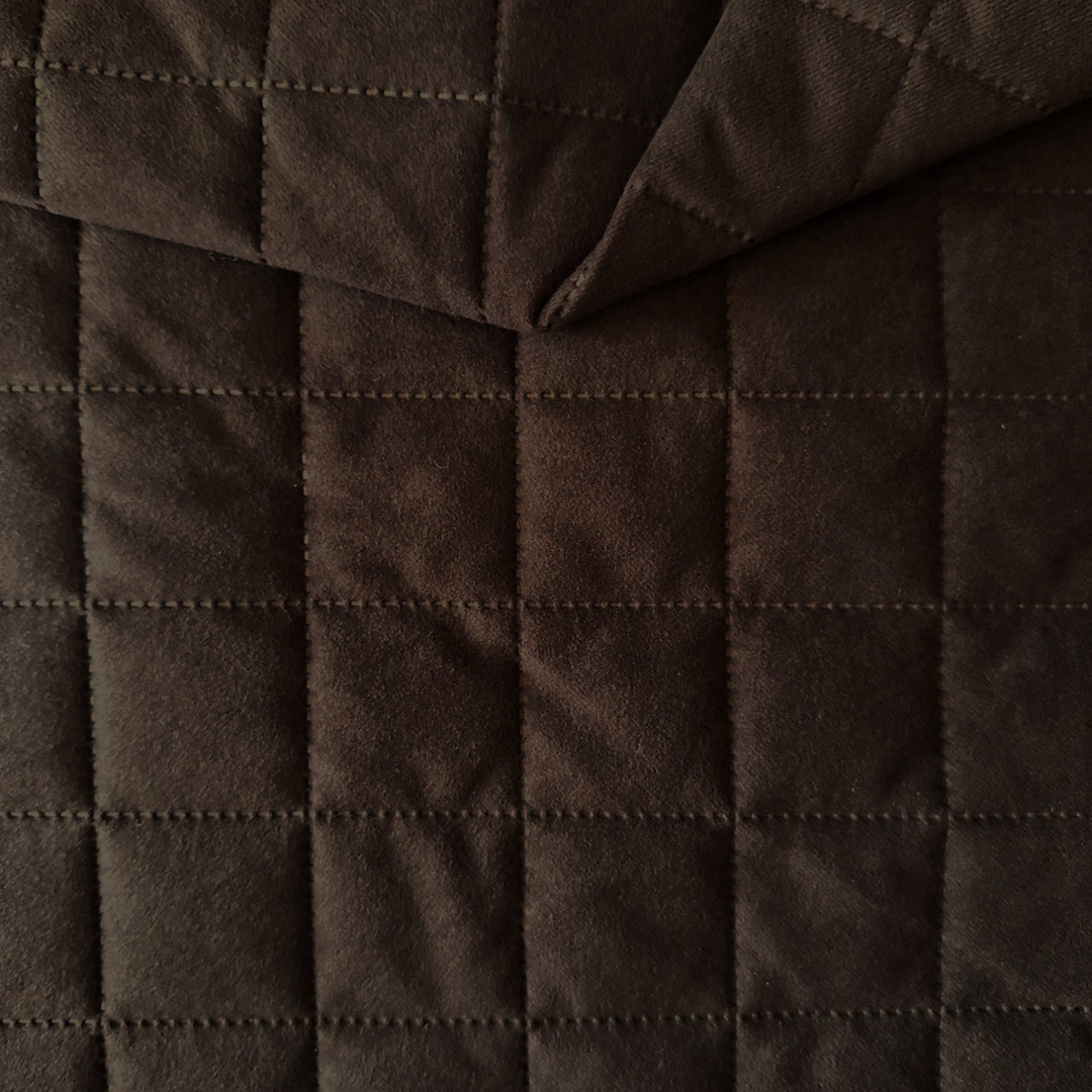 Upholstery Fabric Quilted Microfiber Diamond 5x5 - Brown