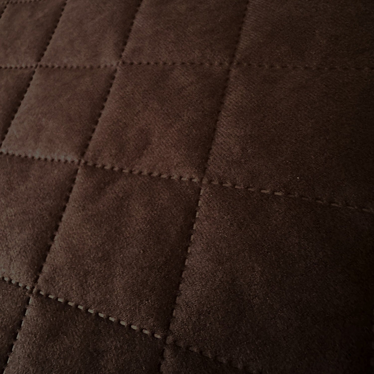 Upholstery Fabric Quilted Microfiber Diamond 5x5 - Brown
