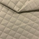 Upholstery Fabric Quilted PU Leather Diamond 5x5 - Light Beige