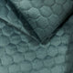 Upholstery Fabric Quilted Velour Hexagon - Azure