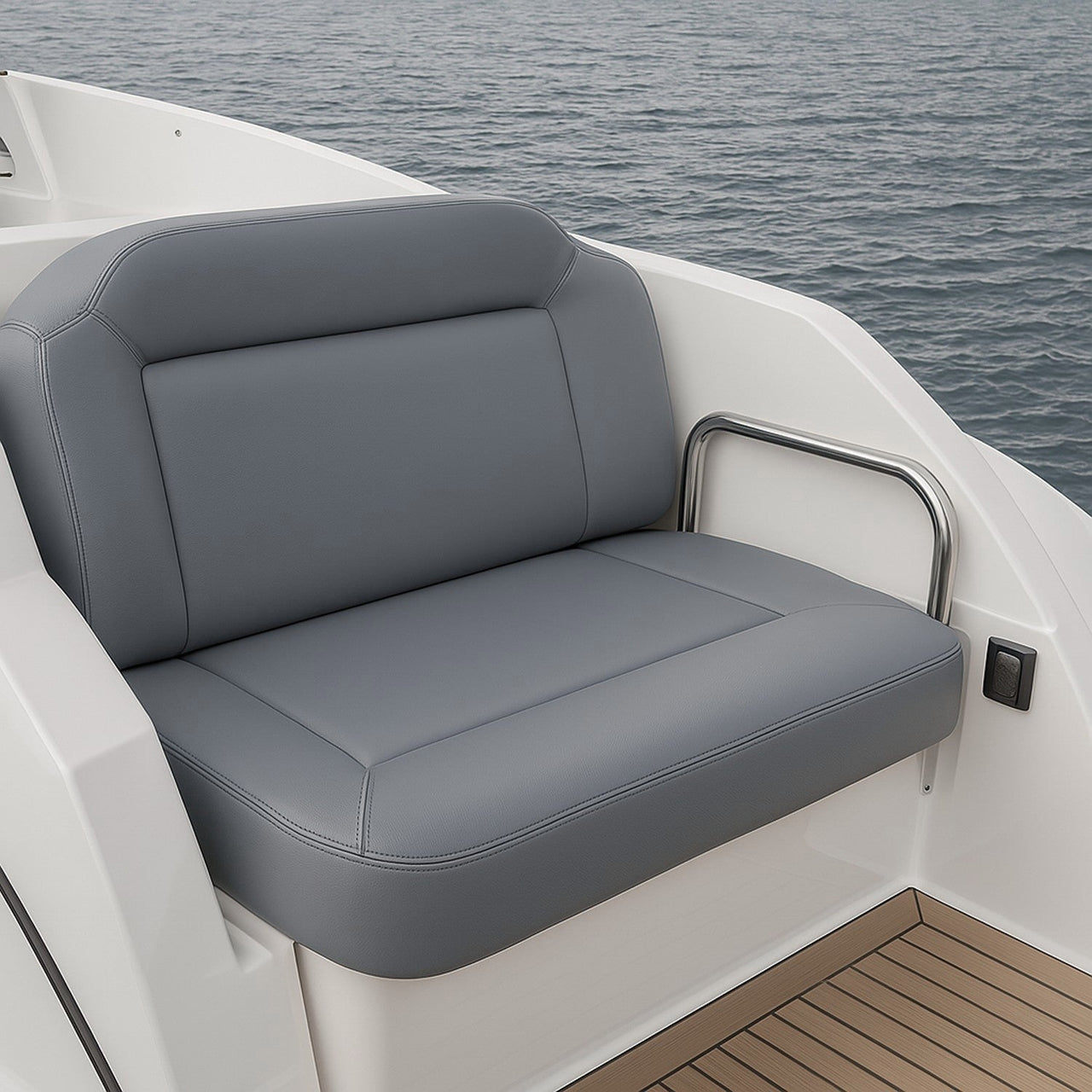 Waterproof ECO LEATHER MARINA H - UV-resistant fabric for yachts, boats, covers - Grey
